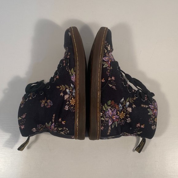 Dr Martens Hackney Floral Print Black Fabric Ankle Boots Women Size 7 - Picture 5 of 7